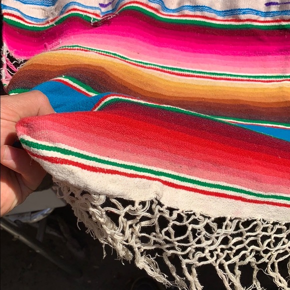 Vintage Mexican Serape Saltillo - Picture 3 of 3